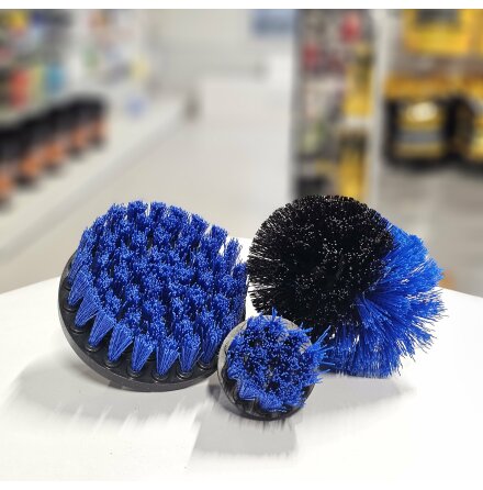 Drill Brush Set 3-p Blue Medium